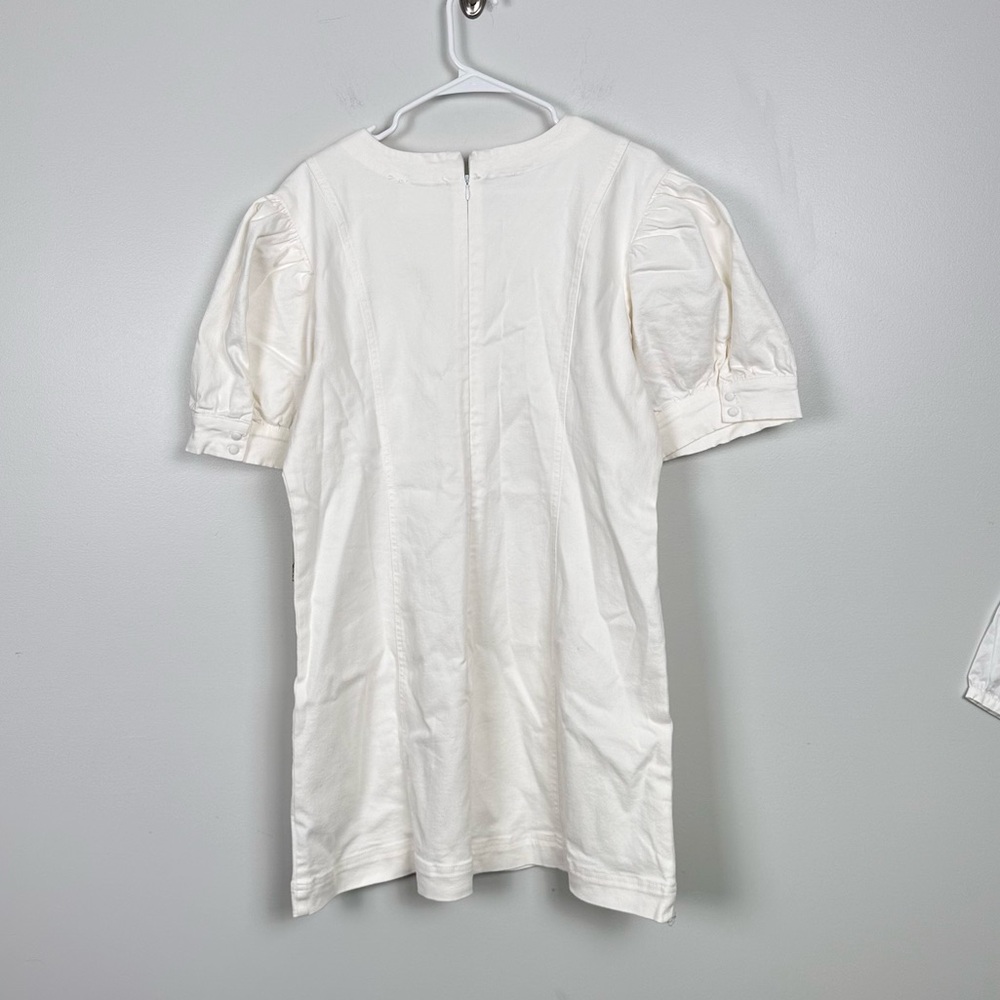 HYACINTH HOUSE White Stretch Denim Juniper Mini Dress - Picture 10 of 13